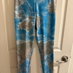 BlackMilk Blue World Map Leggings